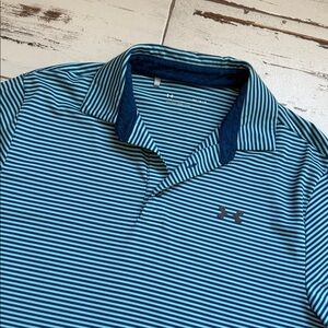 Men’s Under Armour brand dry fit polo style shirt